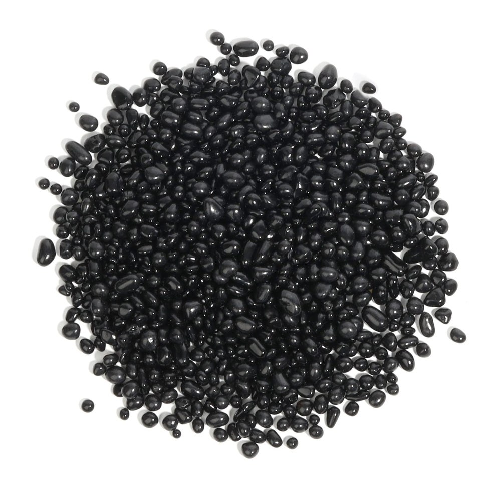 T4U black polished pebbles for aquarium décor and plant toppers