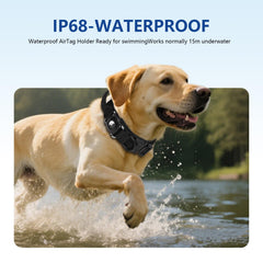 Taghelp integrated AirTag holder collar shows a tidy, secure design
