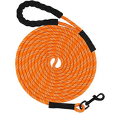 Taglory long dog leash orange 15ft with padded handle for comfortable training walks.