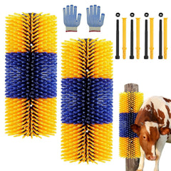 TAGYSH livestock scratch brushes kit for versatile back itching relief on farm animals.