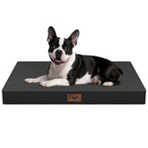 Tail Stories Outdoor Dog Bed shows waterproof Oxford fabric for easy cleanup.
