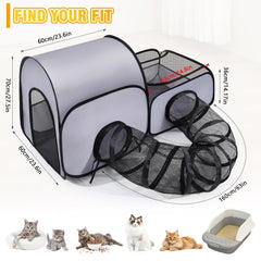 TailTastic foldable portable cat playpen for quick setup