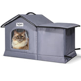 TailTastic outdoor cat house with seamless bottom provides dry shelter in rain