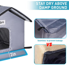 TailTastic outdoor cat house tool-free assembly demonstrated for quick setup
