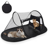 TailTastic outdoor cat tent with removable interactive fabric for safe outdoor play