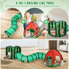 TailTastic Watermelon pop-up cube tent showing fast indoor setup