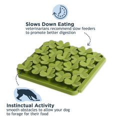 Tall Tails Clover Foraging Mat slow-feeder layout promotes mindful meals.