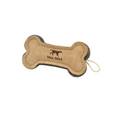 Tall Tails Leather Bone Fetch Toy 6in close-up showing sturdy build for fetch