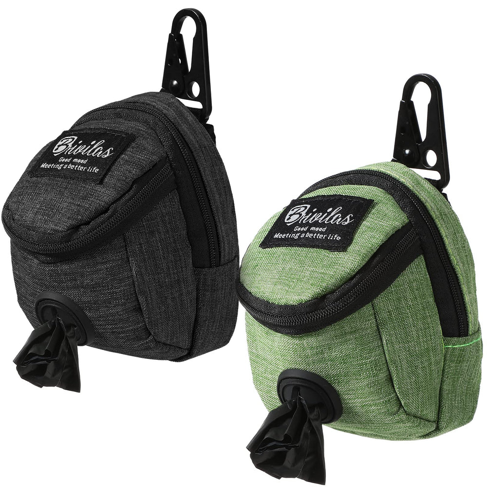Talltalk two-piece dog treat pouch in green for easy walk-time snacks