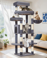 Taoqimiao 71-inch cat tree base view shows a sturdy foundation for large cats.