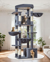 Taoqimiao 72-inch top platform offers elevated view and resting space for cats.