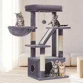 Taoqimiao cat tree full view highlighting stable base for indoor lounging.