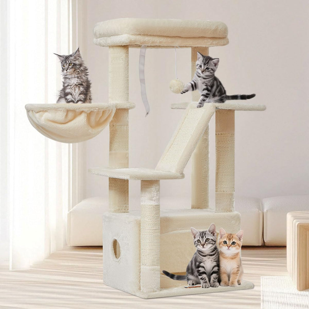 Taoqimiao cat tree 38-5 inch luxury condo: cozy retreat for indoor cats