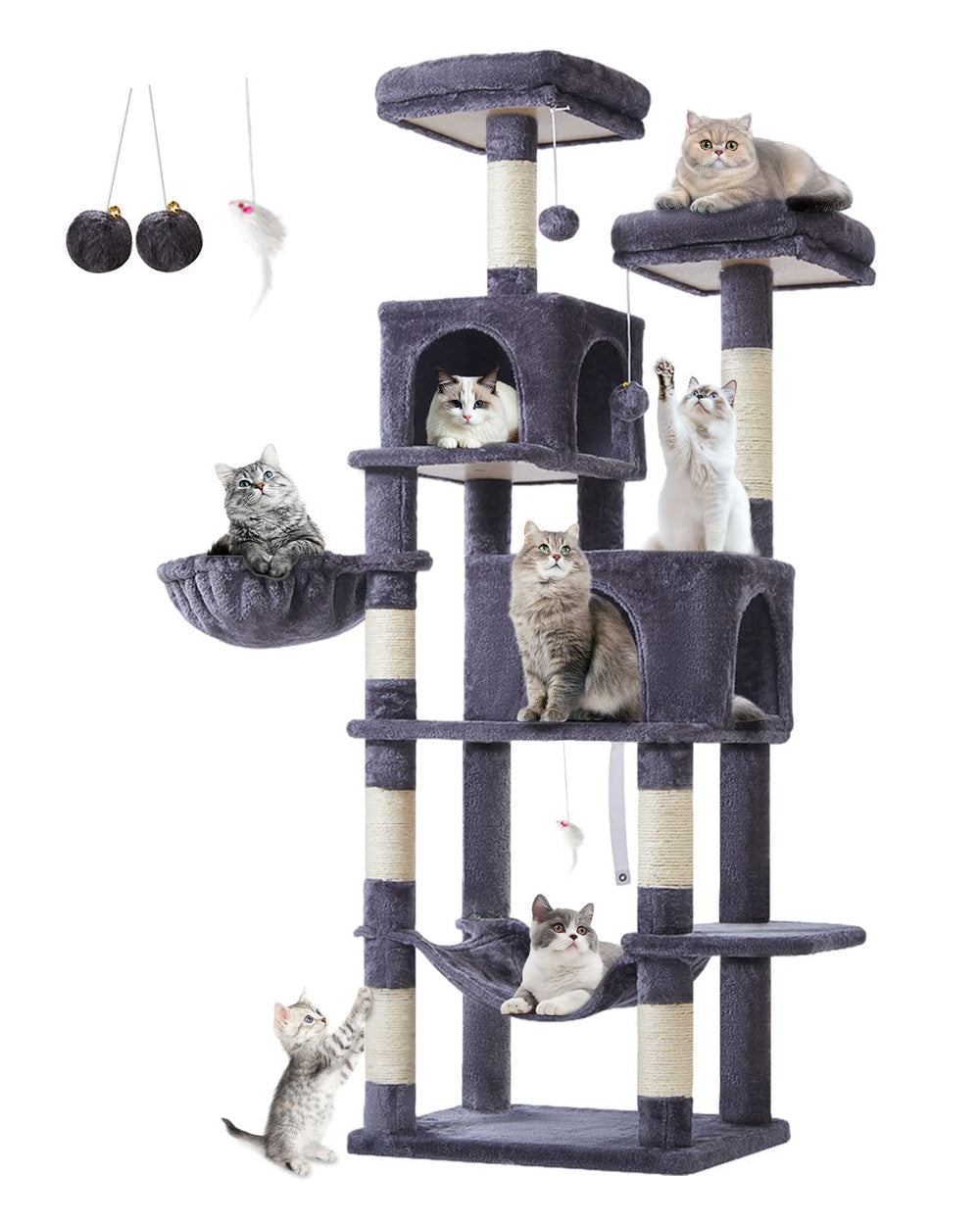 Taoqimiao cat tree base with reinforced stability for safe play
