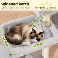 Taoqimiao MS043W cat tree large platform offers ample lounging space