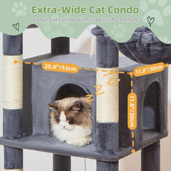 Taoqimiao widened condo provides extra-wide sleeping space for big cats.