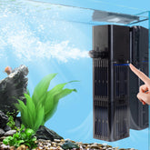Tararium aquarium filter with adjustable flow knob for precise water circulation.