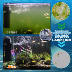Tararium airflow control shows adjustable bubbles for gentle, fish-safe aeration.