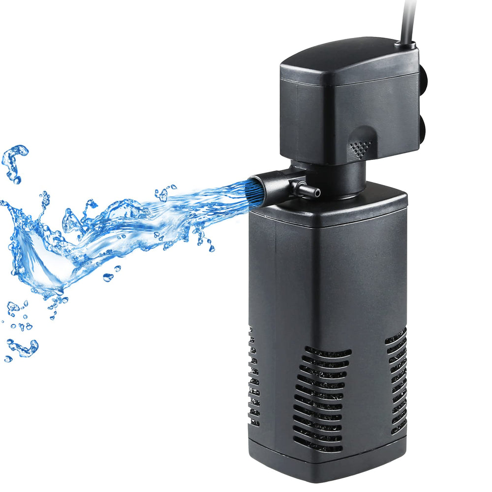 TARARIUM fish tank filter setup for 15-40 gallon tanks improves water clarity.