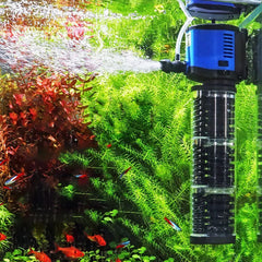 Tararium fish tank filter front view shows a compact submersible design for crystal-clear water.
