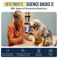 Tartar Shield bacon-flavor chew supports fresh breath for large dogs