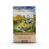 Taste of the Wild Ancient Wetlands bag and bowl for balanced daily meals.
