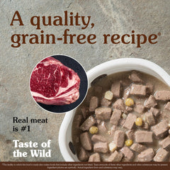 Taste of the Wild High Prairie Bison in Gravy can promote joint comfort during play.