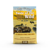 Taste of the Wild High Prairie roasted bison and venison dry dog food, bowl for energy