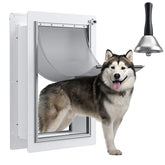 TBC PET dog door with steel frame for durable wall installation.