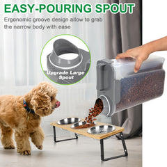 TBMax portable pet food storage with top handle for convenient transport.