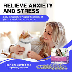 Box of Tcllka 8-pack cat calming collars for multi-cat households.