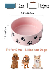 TEAKISS paw-print pattern bowl adds playful style during feeding