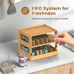 Teamkio bamboo construction with natural finish complements kitchen decor.