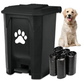 Tebiete dog poop trash can outdoor pet station with lid for easy waste disposal outside.