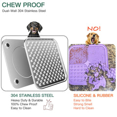 Techphardo lick mat heavy base non-slip keeps it steady during use.