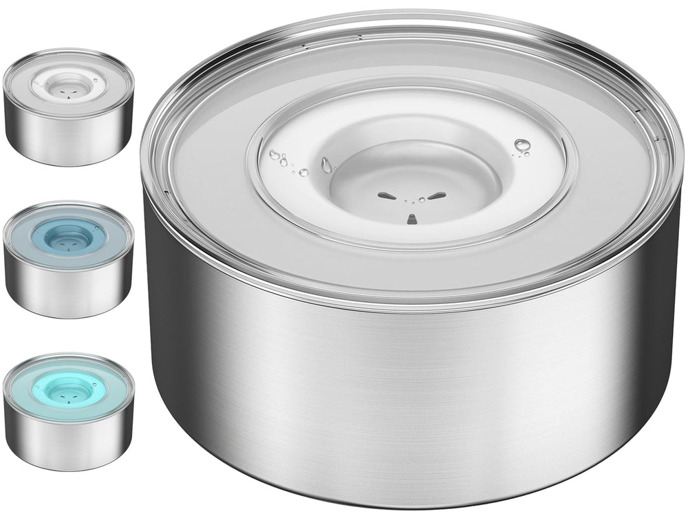 Techphardo one-gallon slobber-stopper dog water bowl with ample capacity for long use.