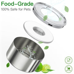 Techphardo splash-proof paws lid keeps ears dry during drinking sessions.