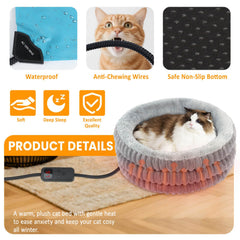 TECHTAIL cat bed interior close-up with soft cotton edge cushioning