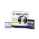 TEEF FOR LIFE Protektin42 packaging highlights plant-based dental care for easy daily use.