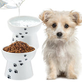 Teenyyou elevated dog bowls 2-pack for comfortable small-dog mealtimes at home