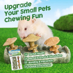 TEE WY guinea pig grass-shaped chew promotes natural grazing and play.