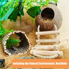 TEICCI artificial plants create realistic habitat visuals and hiding spots.