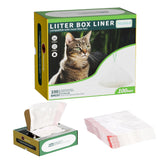 TELEGLO 100-pack drawstring litter box liners ready for quick disposal