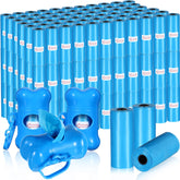 Teling dog poop bags with blue dispensers for quick cleanup during walks