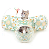 Tempcore cat tunnel collapsible design for indoor play and exercise.