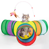 Tempcore cat tunnel 3-way peephole ball for indoor play and exercise.