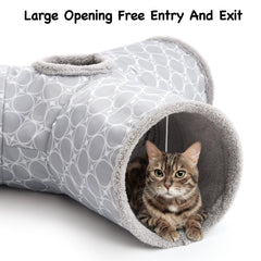 Tempcore collapsible cat tunnel folds flat for travel and storage