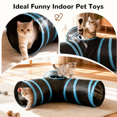 Tempcore cat tunnel folds for easy storage and travel.