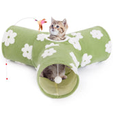 Tempcore Flannel Cat Tunnel with 3-way design for versatile indoor play