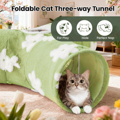 Tempcore collapsible cat tunnel folds for travel and storage